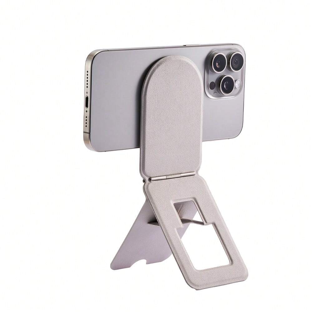 Phone Stand, Magsafe Phone Tripod Stand Stain-Resistant Leather & Angle Adjustme