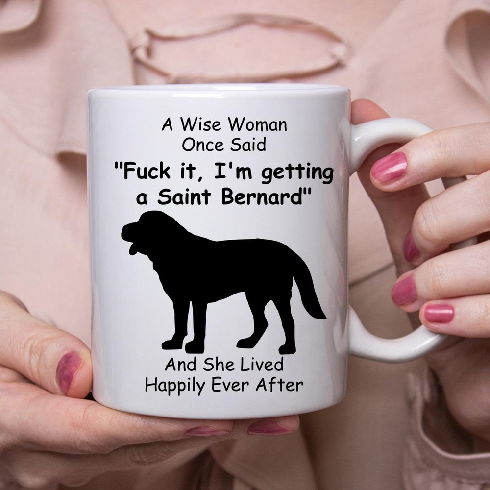 Funny Saint Bernard Coffee Mug Gift for Dog Lovers