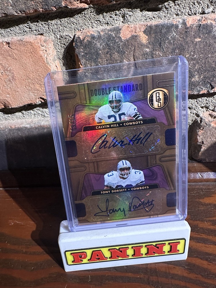2024 Panini Gold Standard Tony Dorsett Calvin Hill Dual AUto Cowboys /15