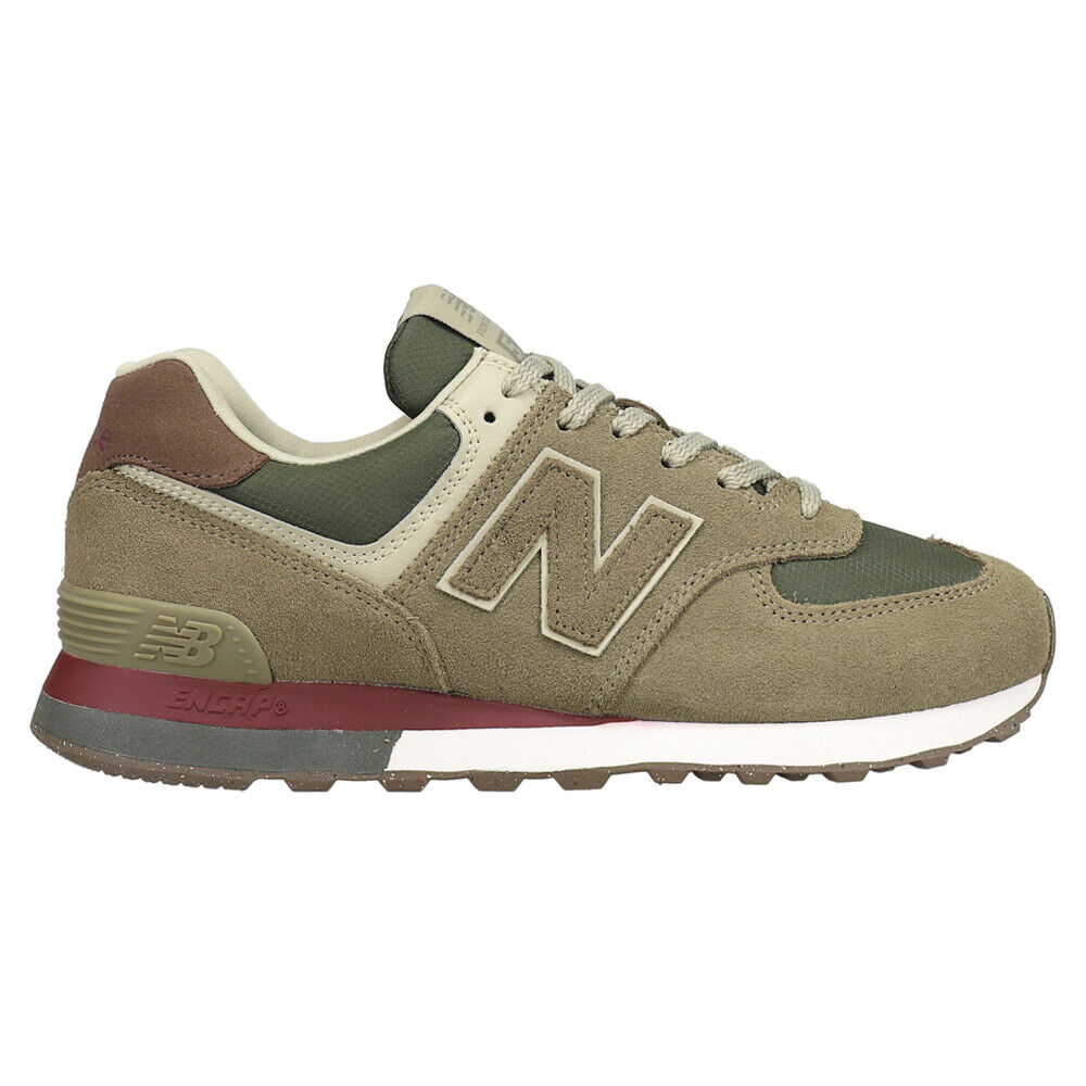 New Balance 574 Lace Up  Mens Green Sneakers Casual Shoes U574UBB
