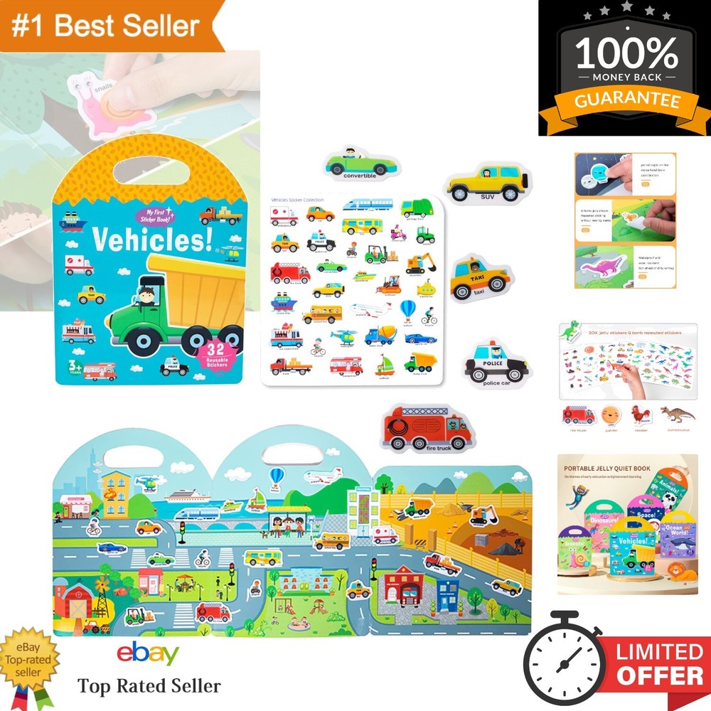 Toddler-Friendly Jelly Sticker Busy Book - Encourage Learning Through Play