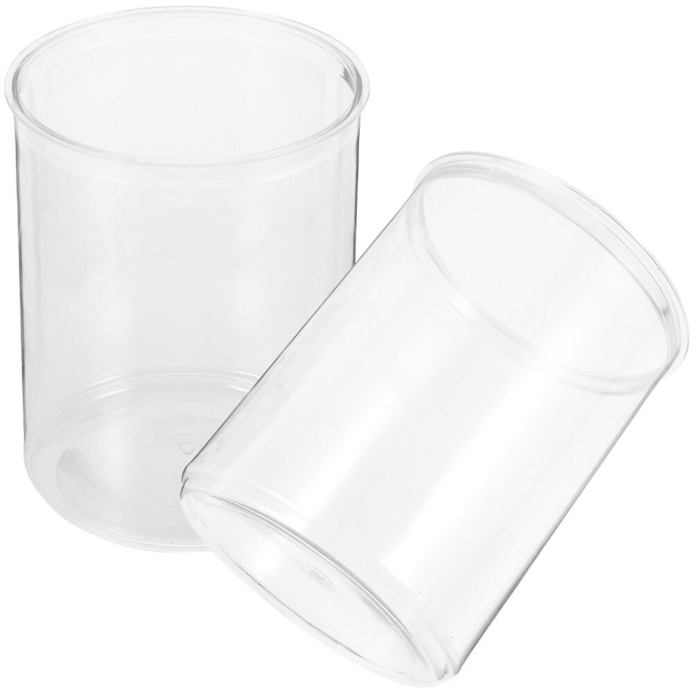 2Pc Small Transparent Goldfish Tank for Office Mini Aquarium