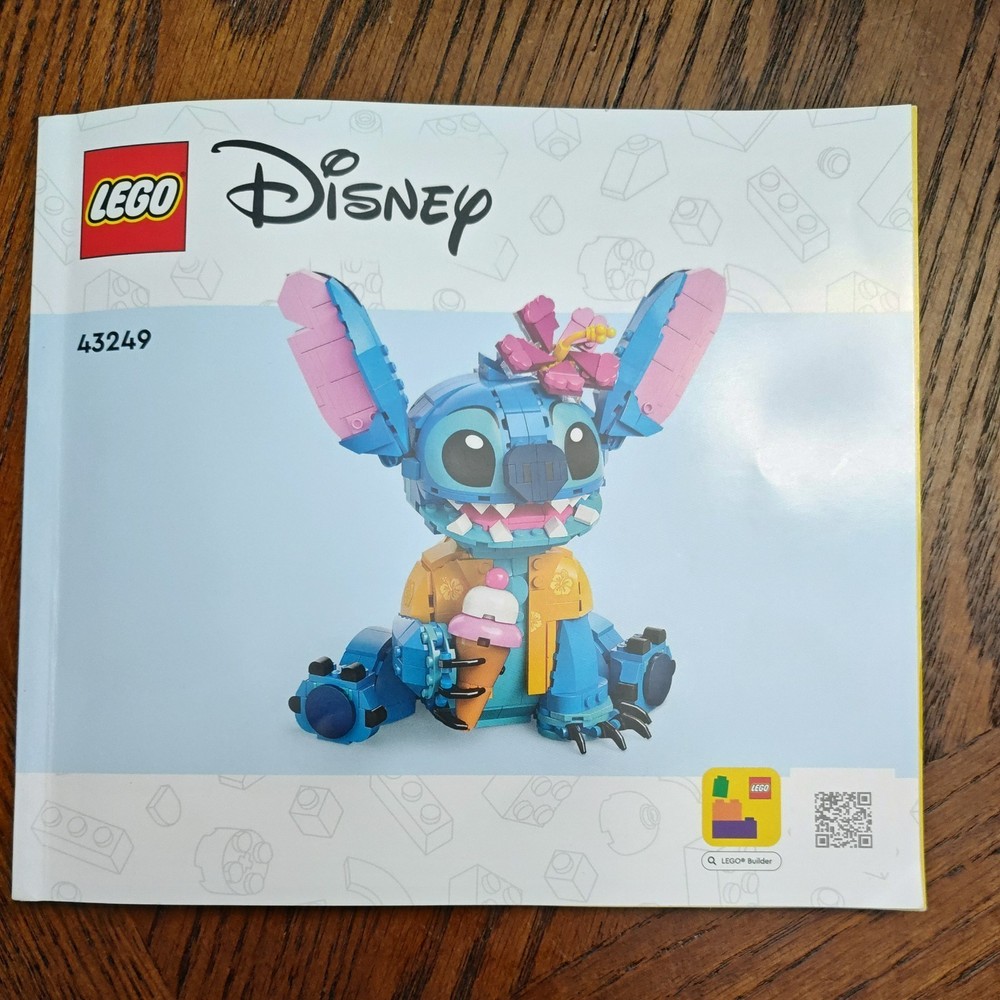 LEGO Manual Disney Classic - 43249 - Stitch (scanned Qr Code) Physical Book Only