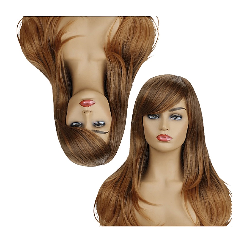 Long Wig Headband Hair Replacement Wigs for Women Cosplay Costume Cap