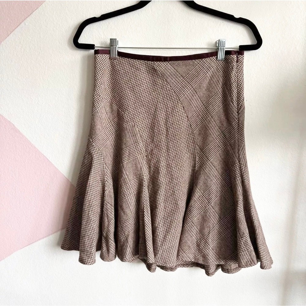 Vintage Plaid Flannel Midi Skirt for Grunge Cottagecore and Academia Style