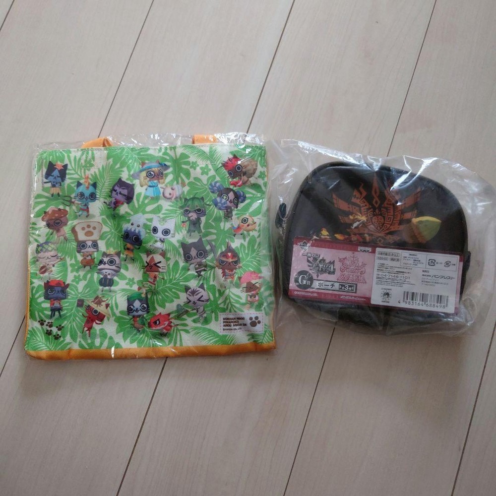 MONSTER HUNTER Airou Tote Bag Pouch Anime character Animation