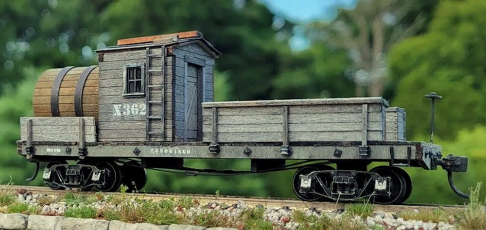 36' AGUA Y HERRAMIENTAS COCHE HO Modelo Ferrocarril Material Rodante Unptd Láser Madera KIT CWWTCH