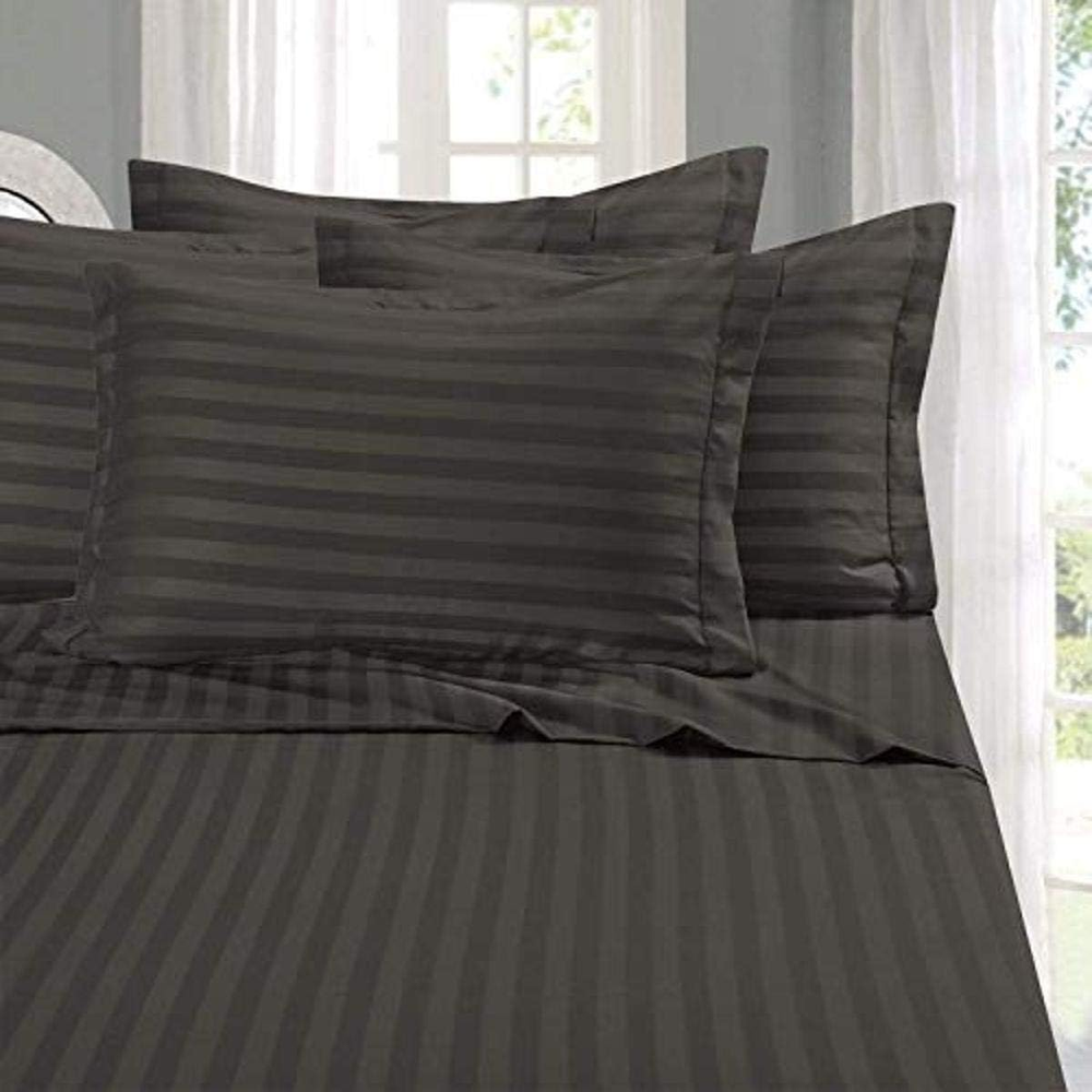 1500 Premier -Damask Stripes- Hotel Quality Luxurious Silky Soft Wrinkle & Fade