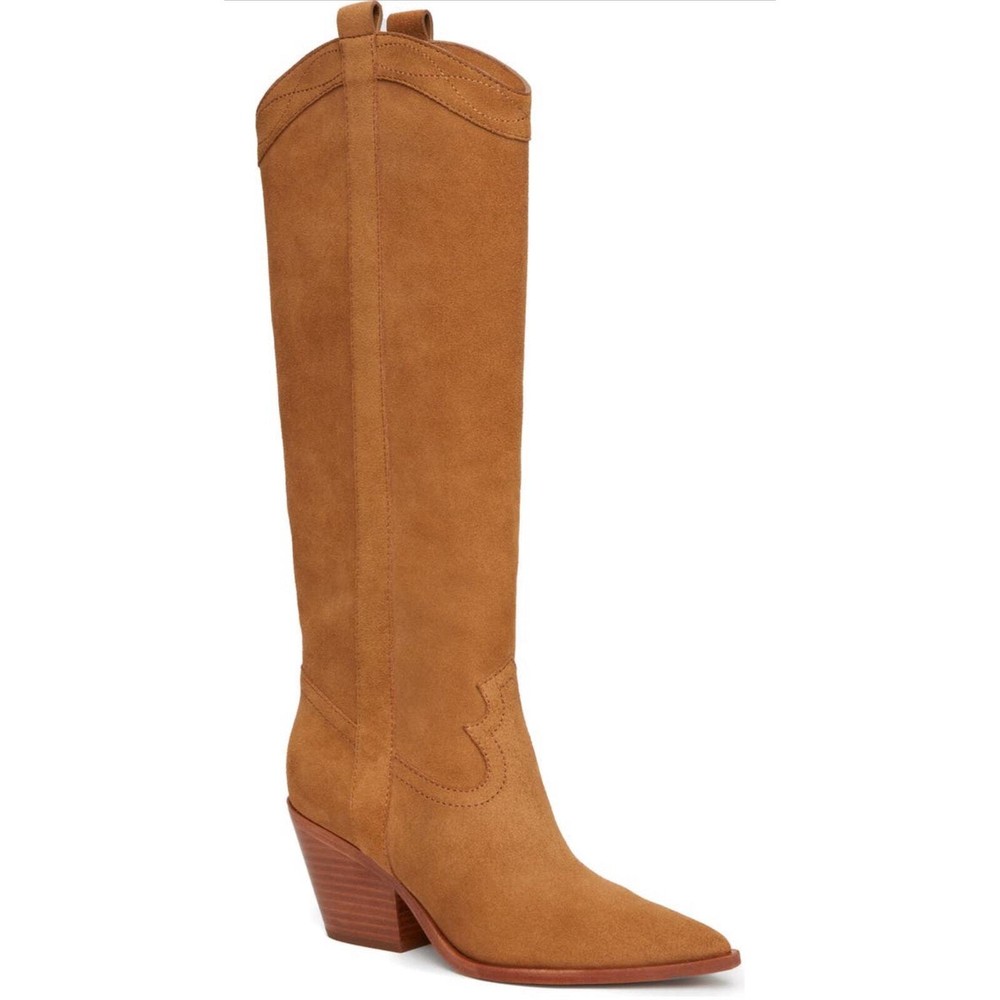 Paige Women's  tan Luca Pointed  Toe Western Style Tall Boots size 7