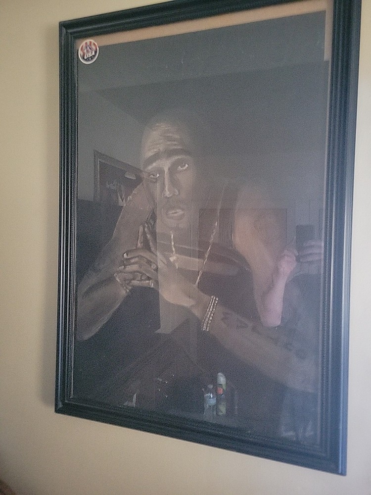 Colorful Tupac Shakur  2Pac Original Acrylic Painting On Canvas 20in X 24 in