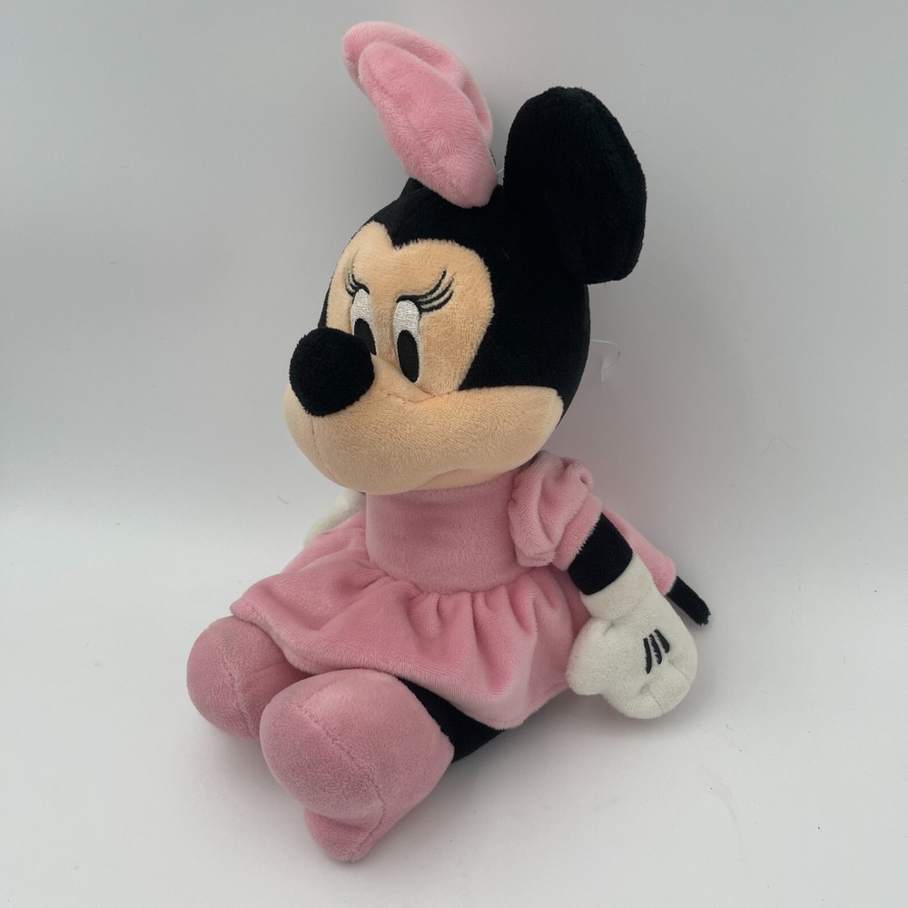 DISNEY BABY MINNIE MOUSE SENSORY TOY Plush Rattle Crinkle Stuffed Doll Decor