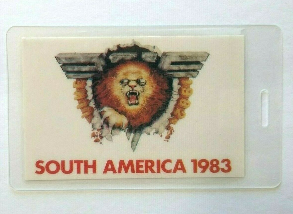 Van Halen Backstage Pass South America 1983 Concert Tour Lion Original Eddie