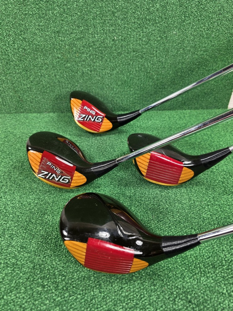 Ping Zing Karsten Black Wood Set 1W 3W 5W 7W RH Stiff Steel Flex Golf Clubs