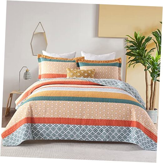Boho Queen Size Quilt Set - 100% Queen(98