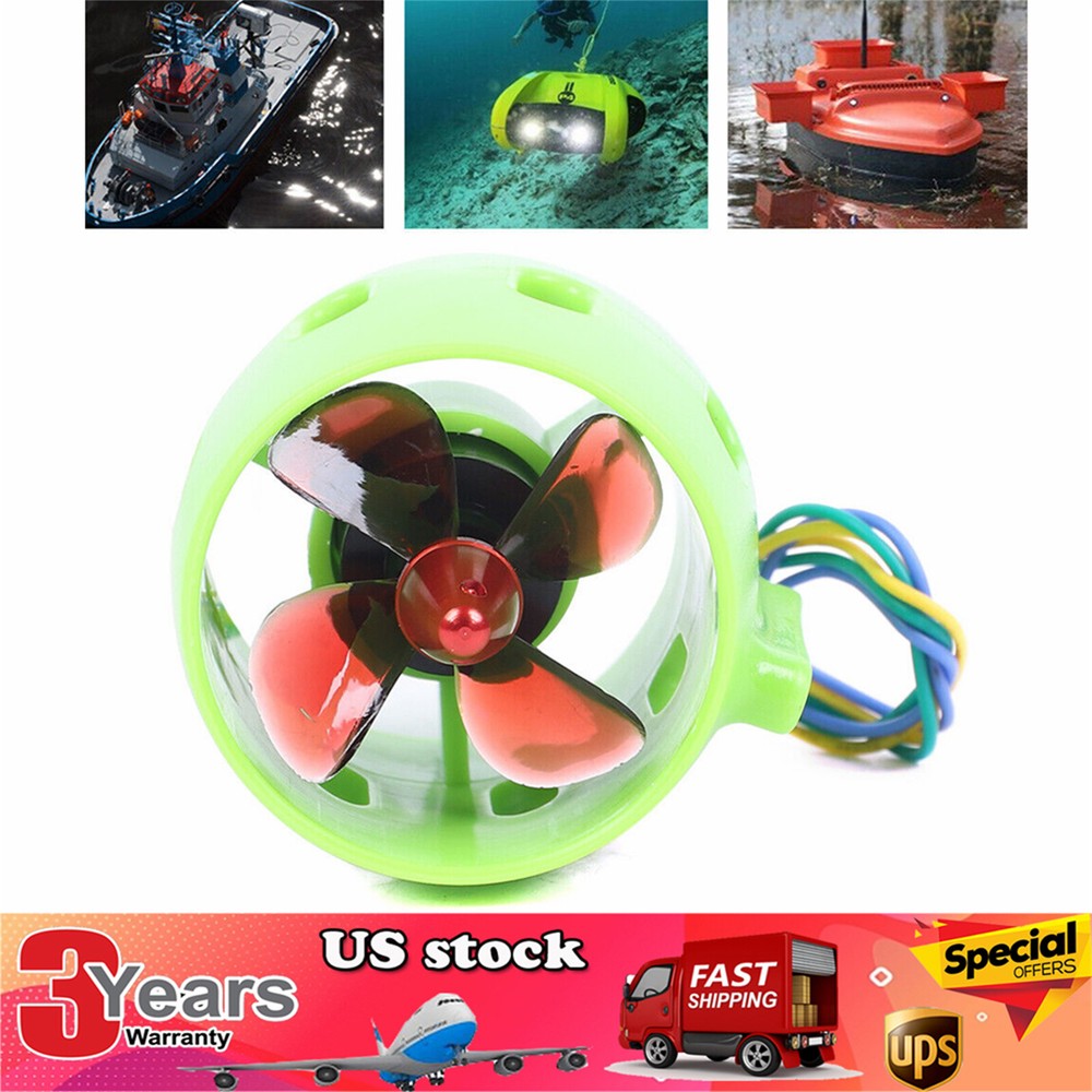 New Underwater Thruster Motor 4 Blades Ship Model Propeller For ROV RC Bait Boat
