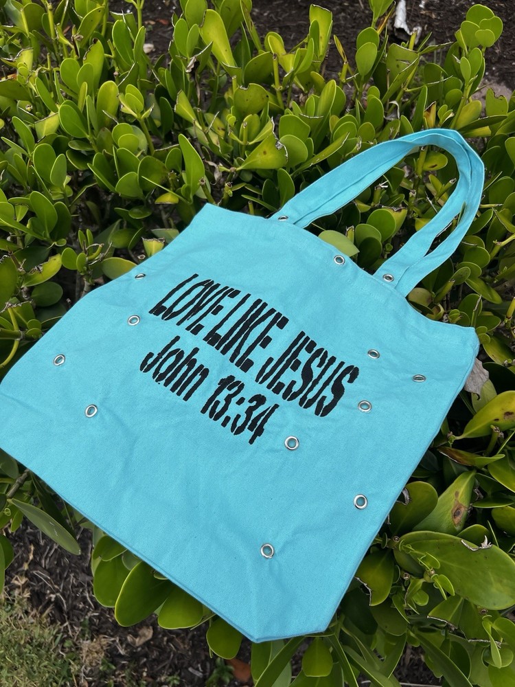 “Love Like Jesus” Custom Hand-painted Tote Bag