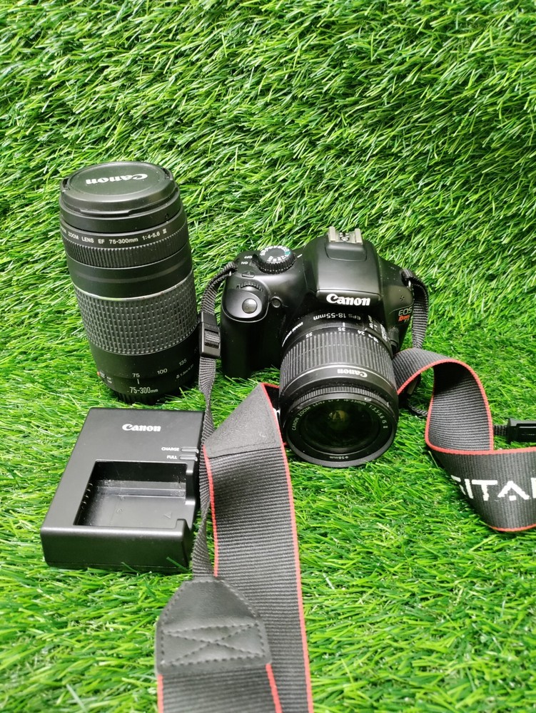 **GREAT*  CANON (DS126291) REBEL T3 SLR CAMERA W/ 2 LENSES 18-55MM; 75-300MM