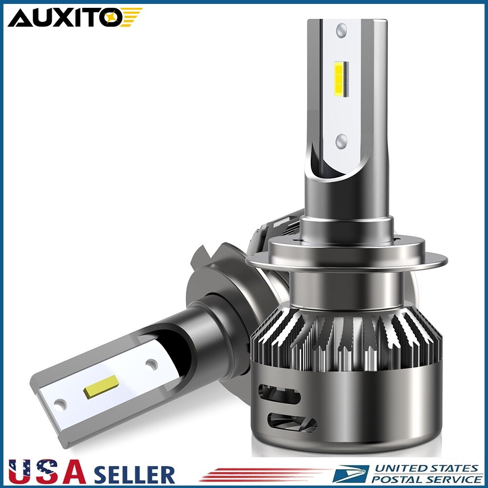 2X AUXITO H7 White LED Headlight Bulb High/Low Beam Fog 9000LM kit 6000K