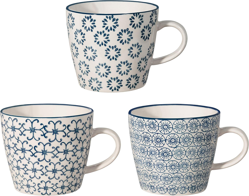 Ceramic Mugs with Handle Kristina - Colorful Cups for Coffee Tea Cappucino Dia 3