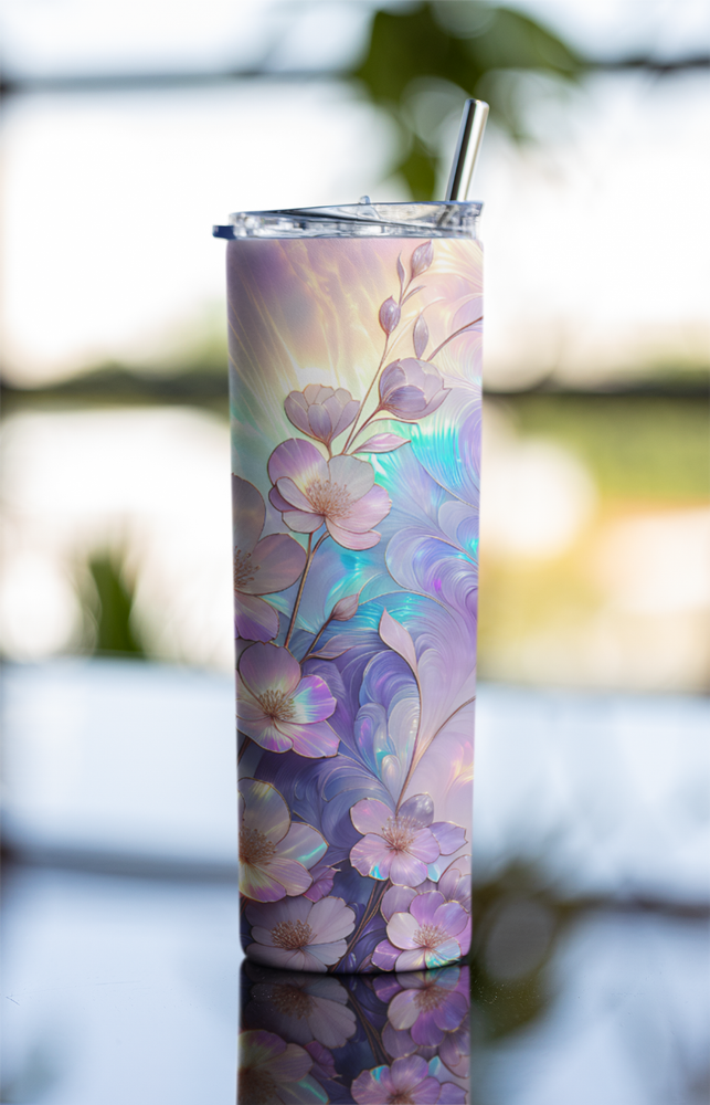 20oz Tumbler Sublimated Flower Design