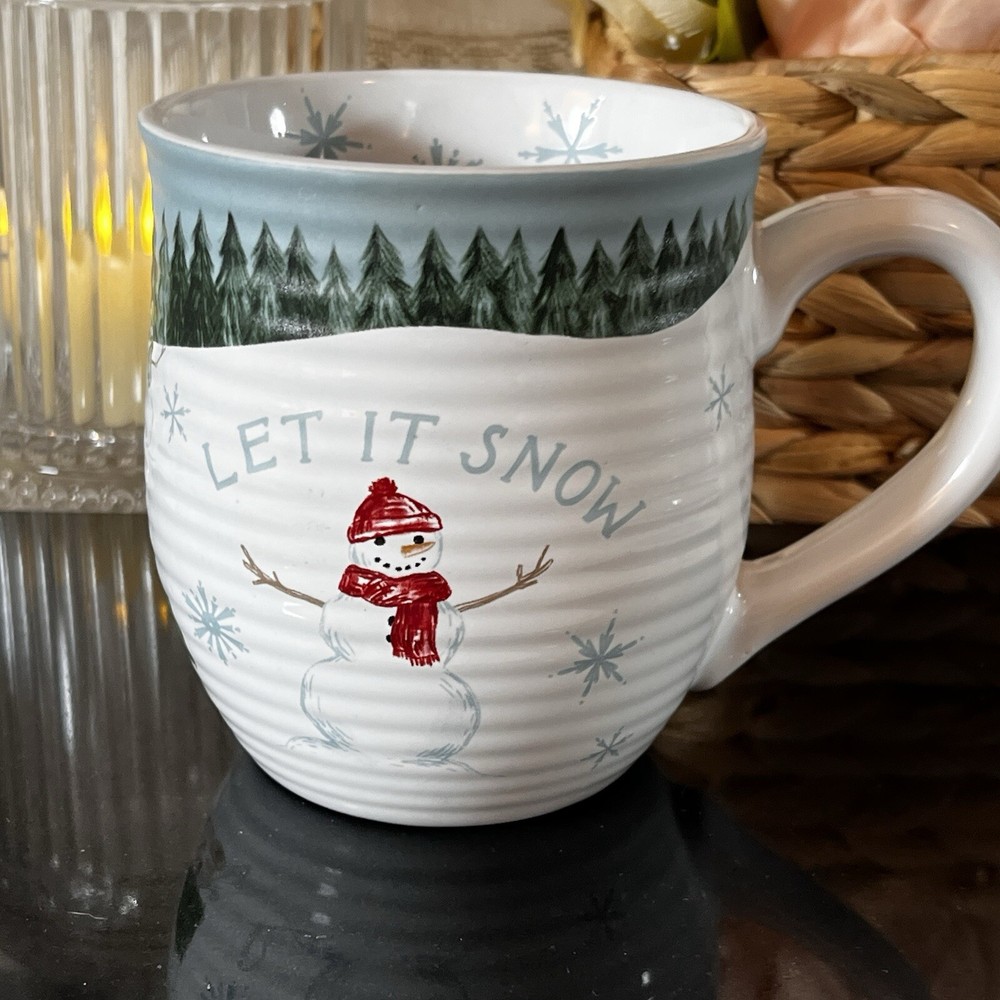 St Nicholas Square Let It Snow 16oz Winter Mug for Coffee or Cocoa