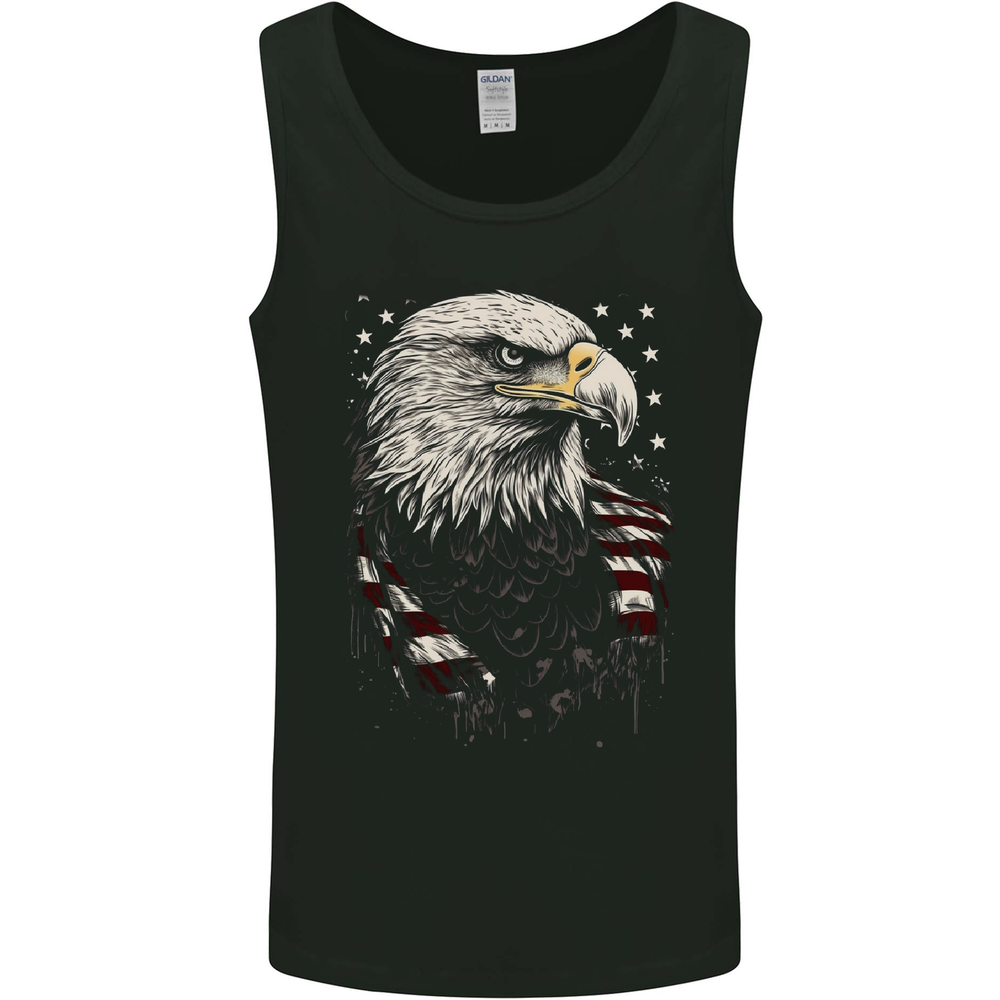 Eagle With USA Flag Mens Vest Tank Top