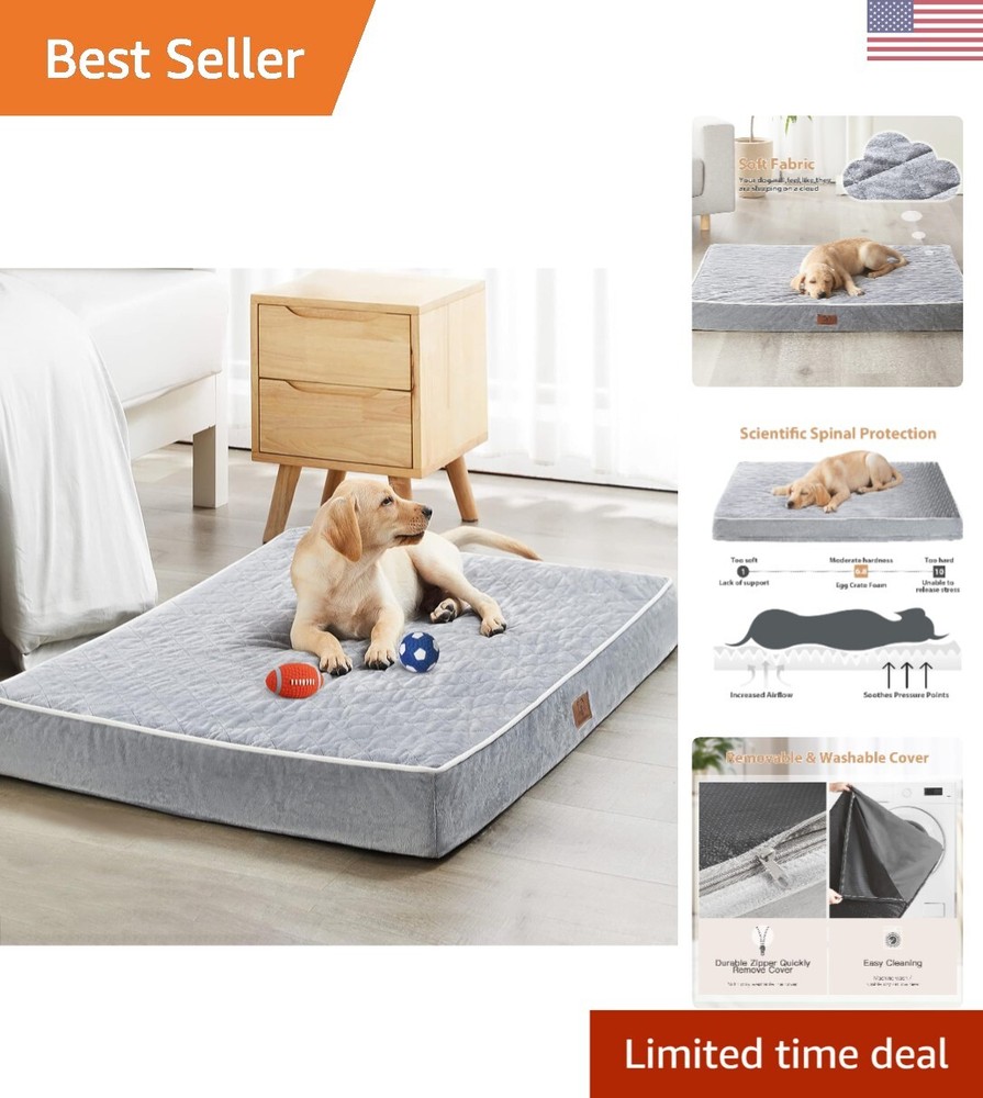 Luxury Orthopedic Dog Bed for Large Dogs | Waterproof & Anti-Slip XL Pet Mat
