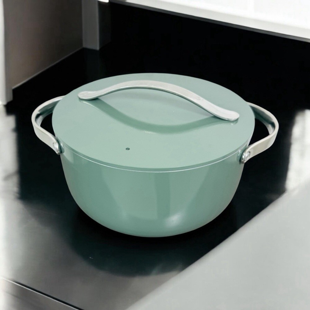 Caraway 6.5 Qt Green Dutch Oven with Nonstick Ceramic Coating Oven Safe Lid