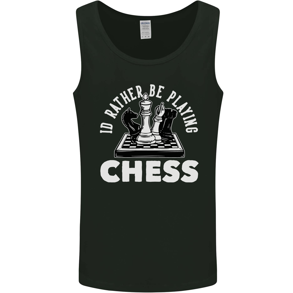 I'd Rather Be Playing Chess Mens Vest Tank Top