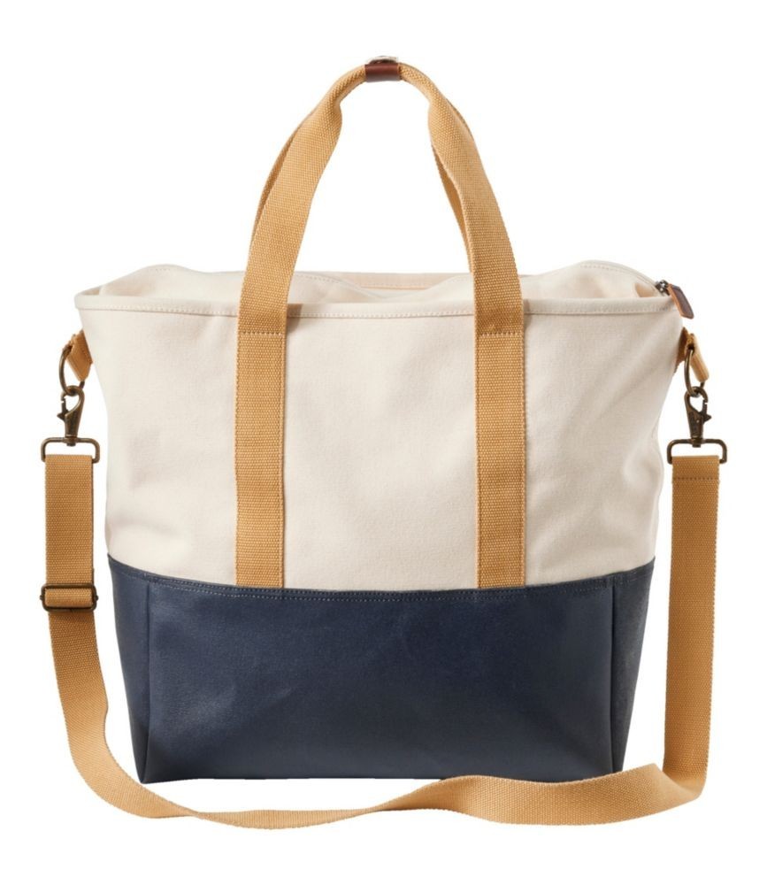 LL Bean Nor'easter Water-Resistant Canvas Tote Bag for Travel Beach Shoulder Carry