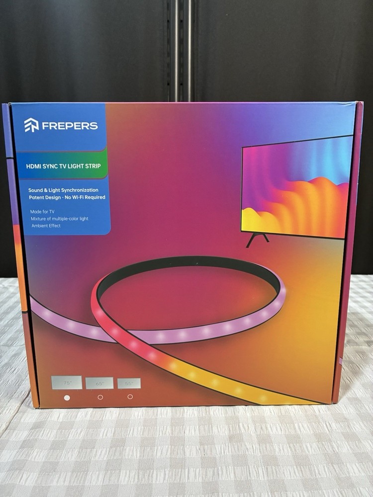 LED HDMI Sync TV Backlight, RGBICCW LED Ambient Light Strip for 75” TVs, New