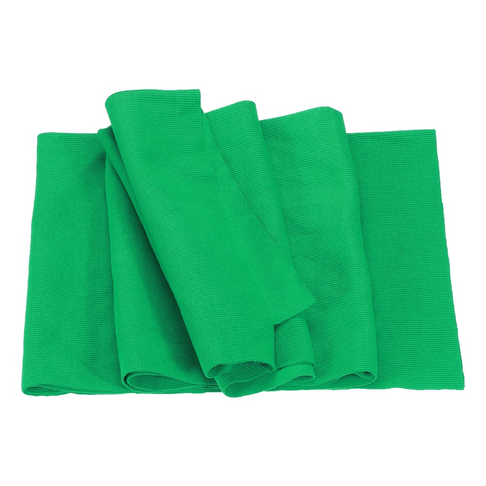 50cmx1.2m Elastic Cuffs Ribbed Trim Cotton Fabric Knit Stretch Band Dark Green