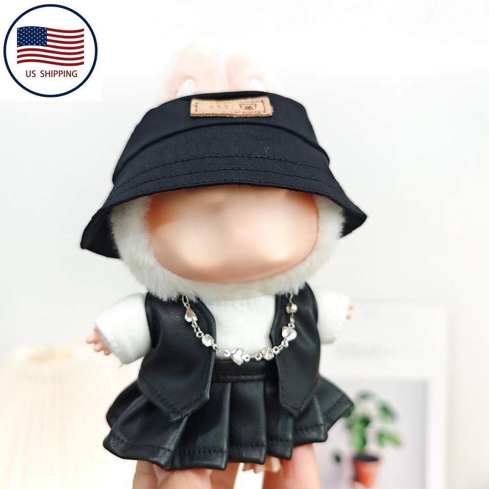 Labubu Punk Style Vest Outfit Set - 8 Pieces for 1st/2nd/3rd Gen Dolls