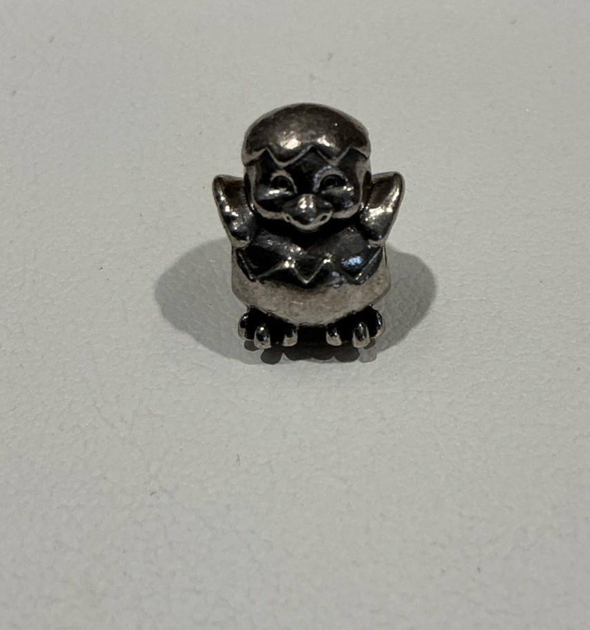 Pandora Retired Sterling Silver Easter Hatching Chick Charm 790528