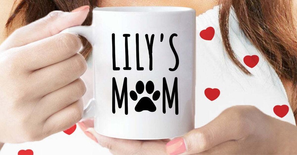 Dog Mom Gift Dog Mom Mug Gift For Dog Mom Personalized Dog Mom Gift Paw Print