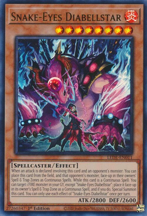 Snake-Eyes Diabellstar LEDE-EN011 Legacy of Destruction 1st Edition