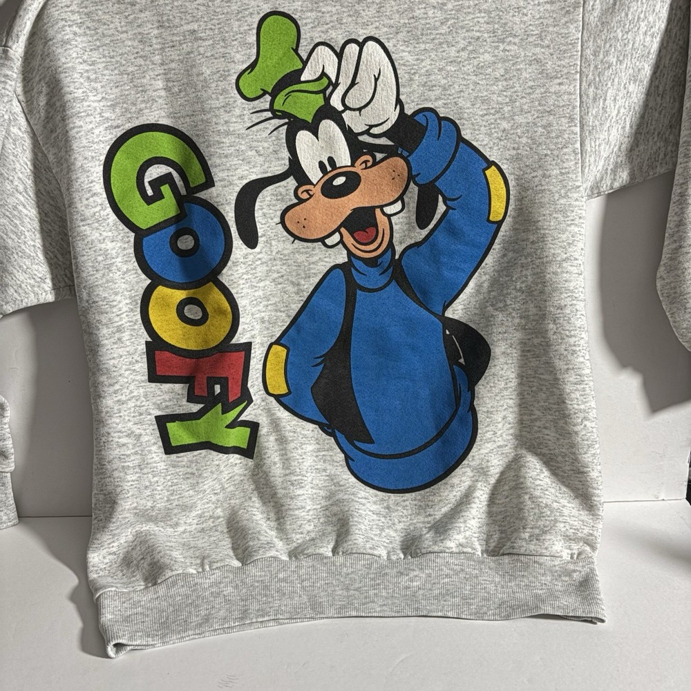 Vintage Goofy Disney Crewneck Sweater Double Sided Graphic 90’s Size M