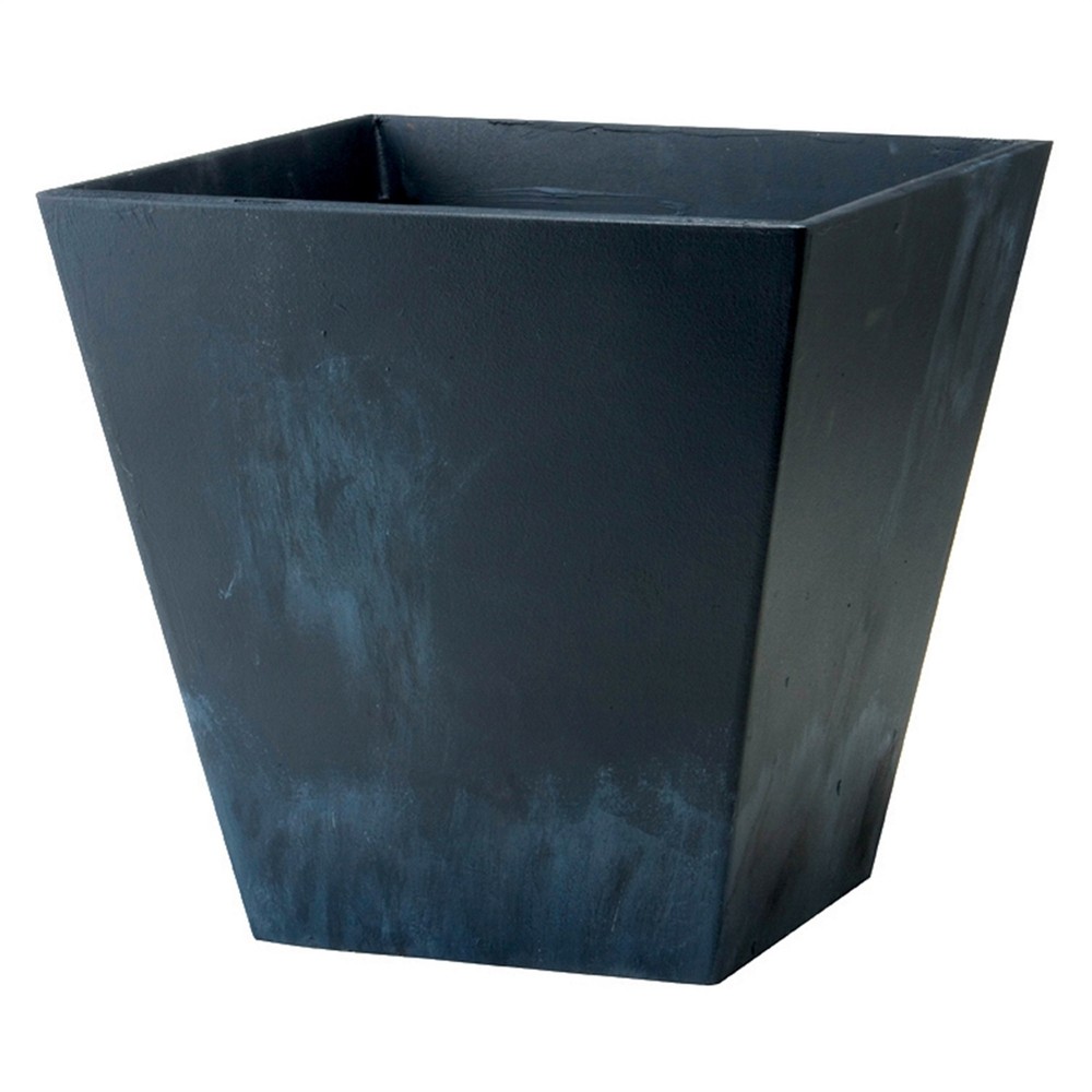 Novelty Plastic Resin Square Ella Planter/Flower Pot, Black 14