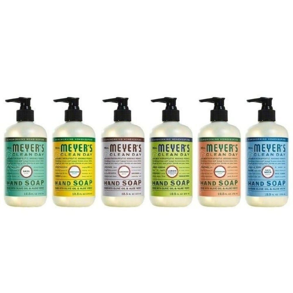 Mrs. Meyers Clean Day Liquid Hand Soap Variety Pack Lot of 6 Scents