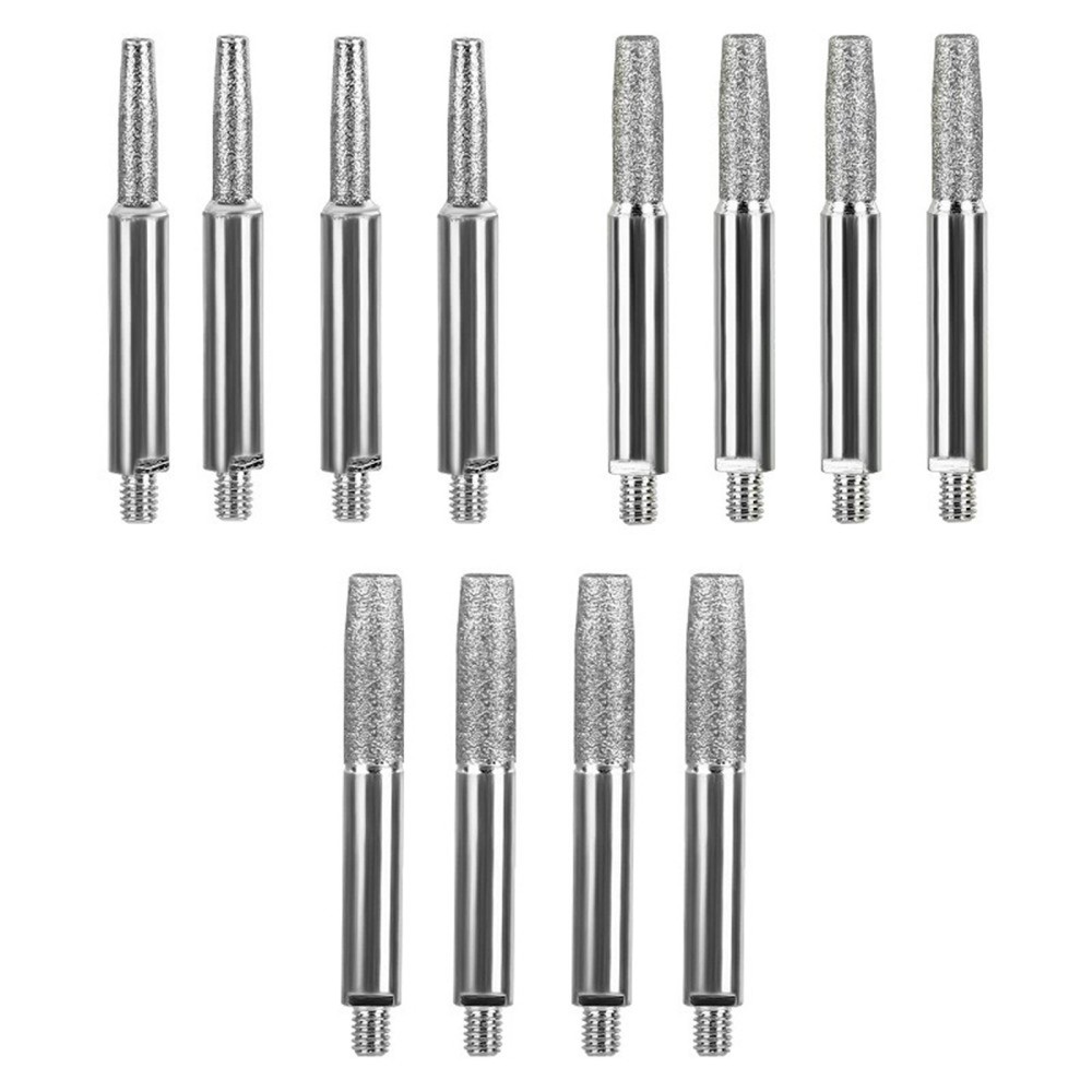 12x Chainsaw Sharpener Sharpening Burr Grinding Stone Heads 5/32'' 3/16'' 7/32''