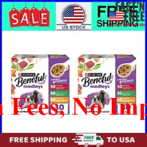 [HOT SALE] (2 PACK) Purina Beneful Medleys Wet Dog Food Variety Pack with Tuscan
