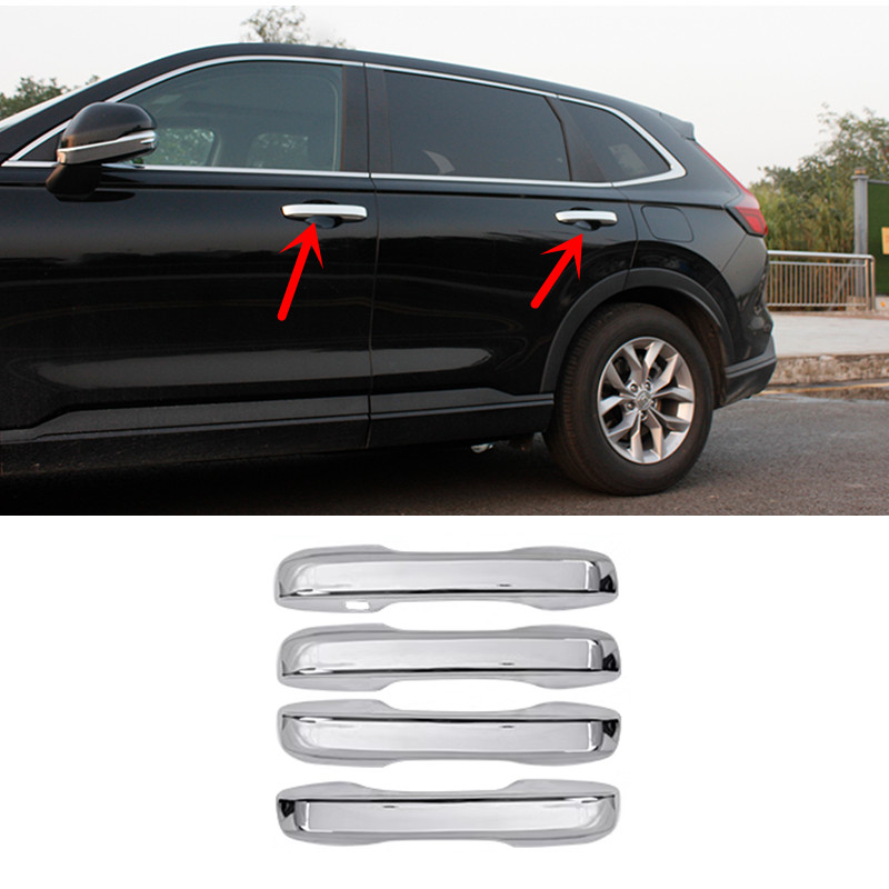 ABS Chrome Door Handle Cover Molding Trim 4PC For Honda CRV CR-V 2023 2024