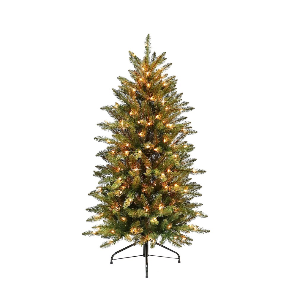 4.5-Ft Pre-Lit Fraser Fir Pencil Christmas Tree with 150 UL Clear Lights