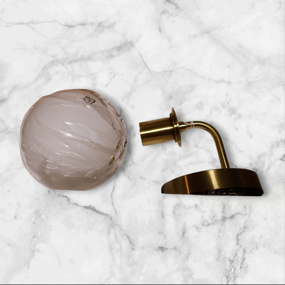 Jonathan Y Louis Parisian Globe 5.75in Brass Gold LED Vanity Light