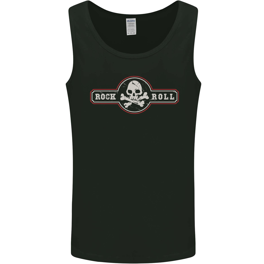 Rock n Roll Music Skull Mens Vest Tank Top