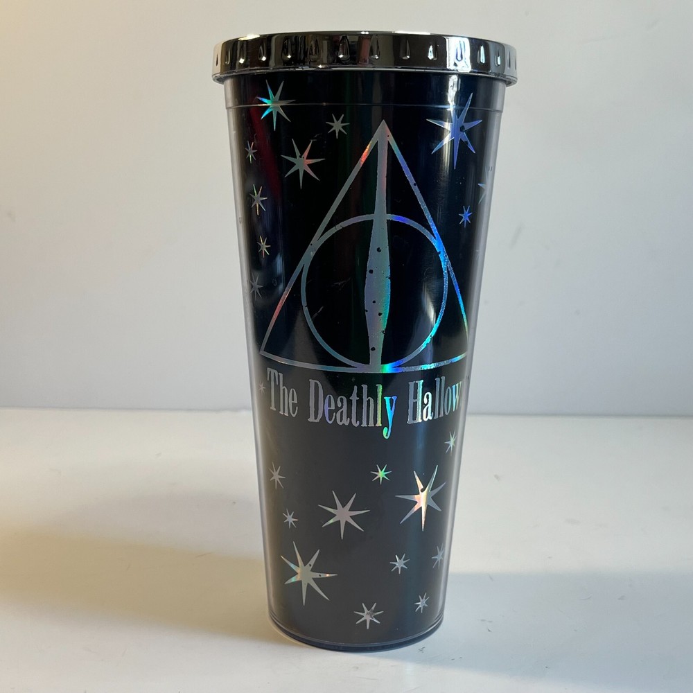 Harry Potter Deathly Hallows 20oz Acrylic Tumbler with Silver Lid