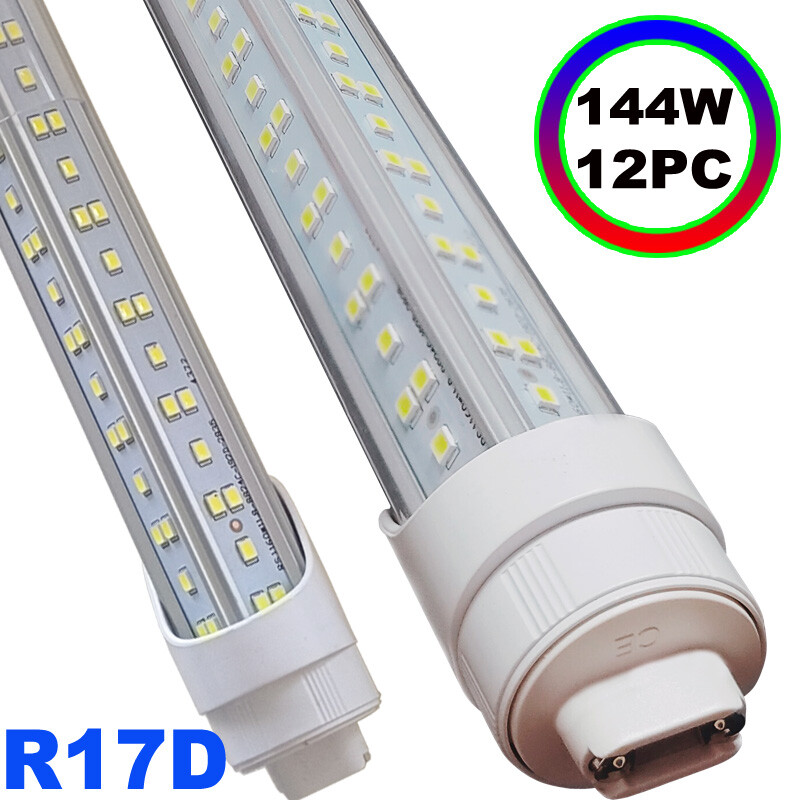8 FOOT Led Shop Light 144W 8Ft R17D Led Tube Light Bulbs 8' HO Base T8 Rotatable