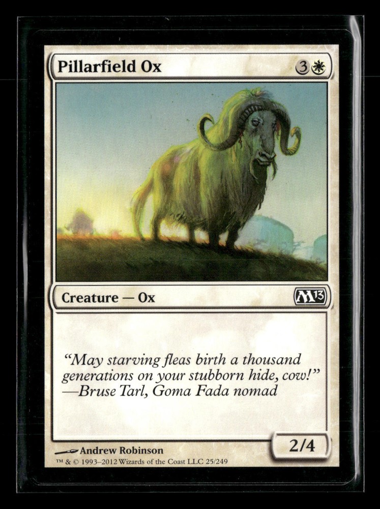 Pillarfield Ox MTG White Card 25 M13 Magic the Gathering Discount Exclusive