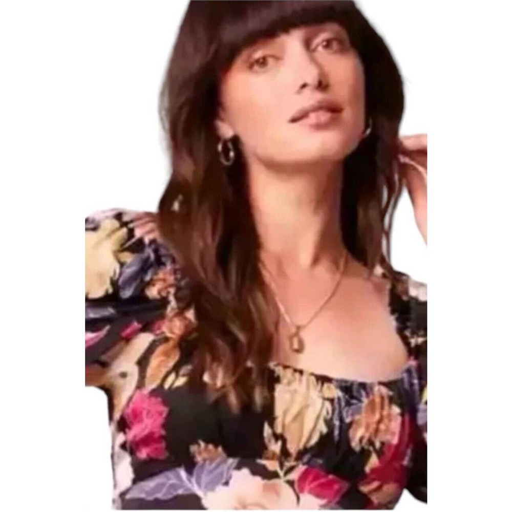 BAND OF THE FREE BOG CAMILLE BLACK BERRY CROSSOVER BACK TIE CROP TOP-NEW