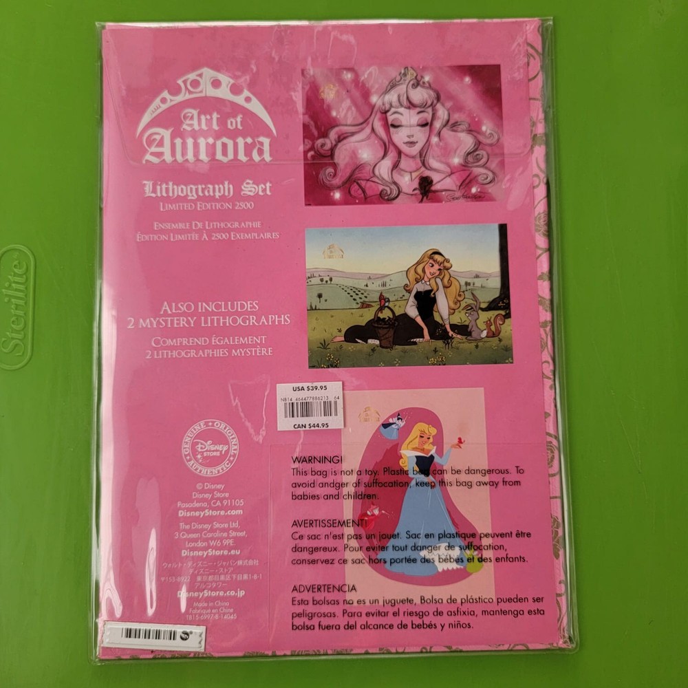 Disney Sleeping Beauty Aurora Limited Edition Lithograph Art Set